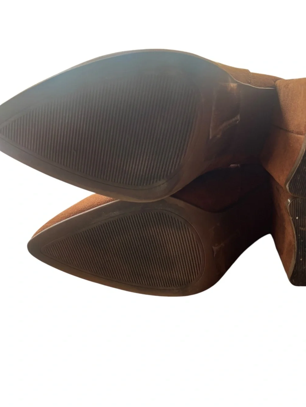 Steve Madden Suede Pointed Toe Block Heel Booties (5.5)